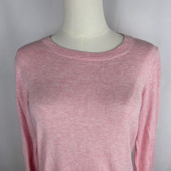 J. Crew Teddie Sweater Small Pink Cotton Lightweight Long Sleeve Preppy Girly - Picture 2 of 8